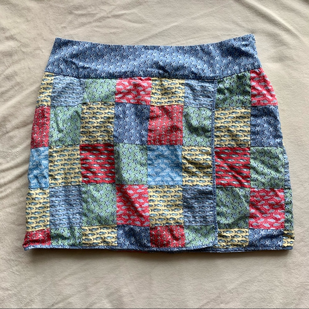 Vineyard Vines Patchwork Wrap Skirt Sea Theme 10